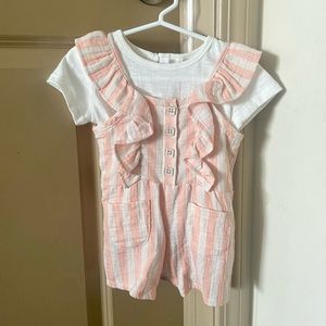 New Jessica Simpson Baby 2 Piece Overall Outfit